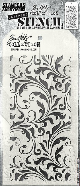Stampers Anonymous Flourish Tim Holtz Layering Stencil