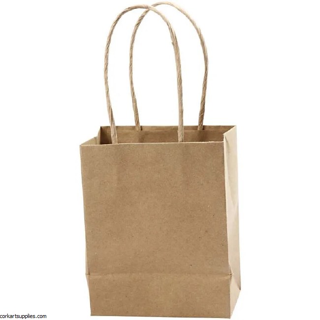 Carrier Bags Kraft Small 10pk