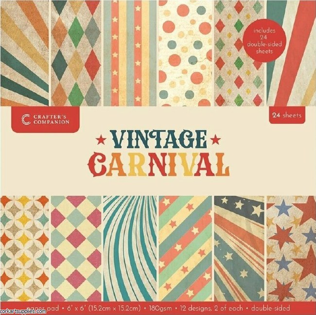 Crafter's Companion Vintage Carnival 6x6 Inch Paper Pad
