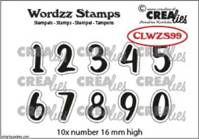Crealies Wordzz Stamps Dutch No. 99 Cijfers (discontinued)