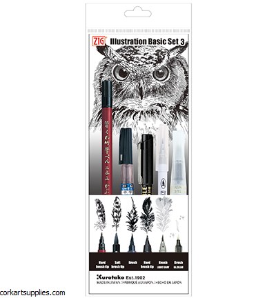 Kuretake / Zig Zig Illustration Basic Set 3