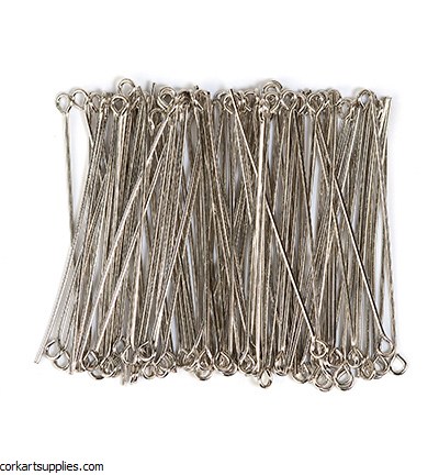 Eye Pins 100pk 45mm Platinum