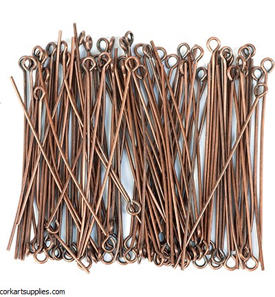 Eye Pins 100pk 45mm Copper