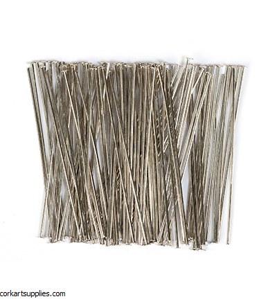 Head Pins 100pk Platinum 45mm