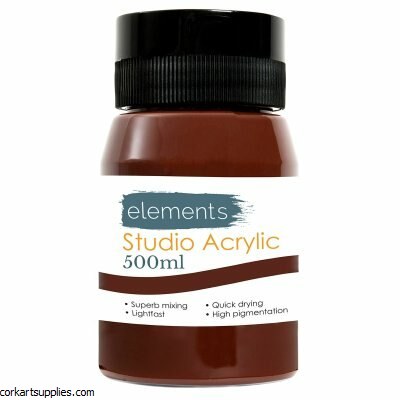 Elements Acrylic 500ml Burnt Umber