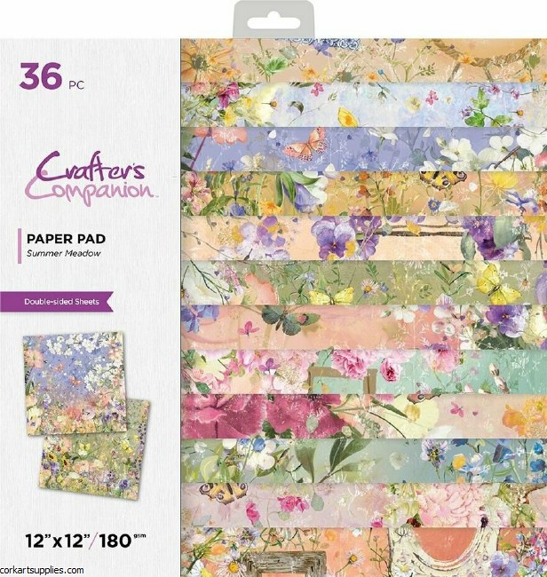 Crafter's Companion Summer Meadow 12x12 Inch Paper Pad