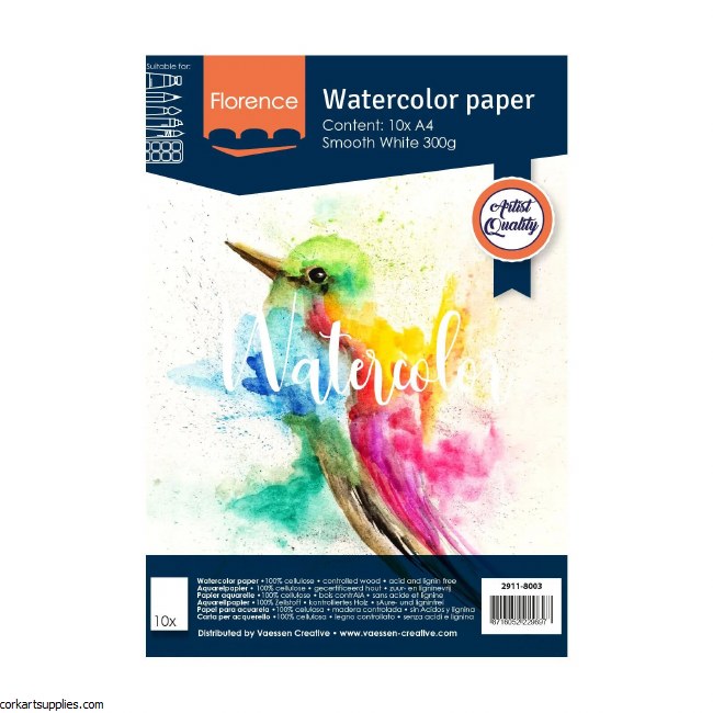 Watercolour Paper A4 10pk 300g