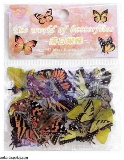 Stickers Butterflies 40pk Yell