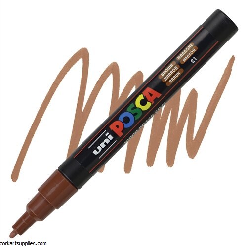 Posca PC-3M Fine Bullet Tip .9-1.3mm Brown Posca PC-3M Fine Bullet Tip .9-1.3mm Brown