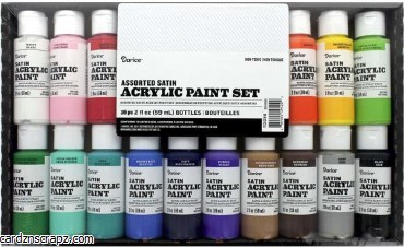 Darice Acrylic 59ml Satin 16 Colour Value Pack Darice Acrylic 59ml Satin 16 Colour Value Pack