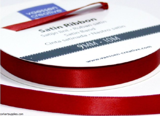 Ribbon Satin 9mmx10m Red Dark