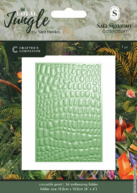 Royal Jungle 3D Embossing Folder Crocodile Print