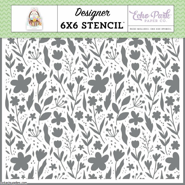 Echo Park Easter Basket Stencil Spring Stems