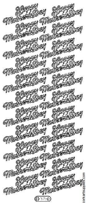 Outline Mothers Day Gold