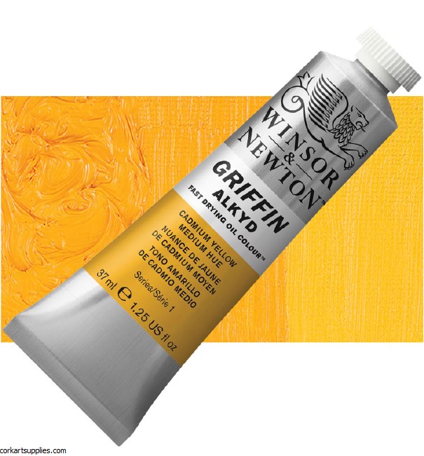 Griffin Alkyd Fast Drying Oil 37ml Cad Yellow Hue
