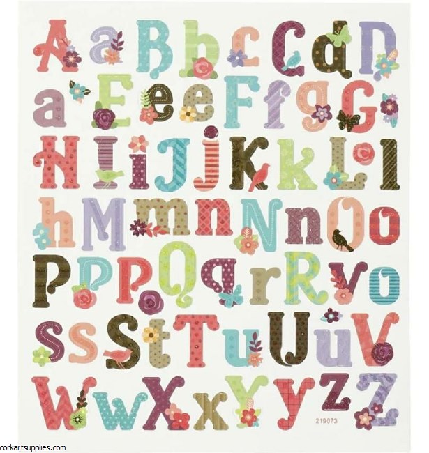 Sticker Sheet Alphabet