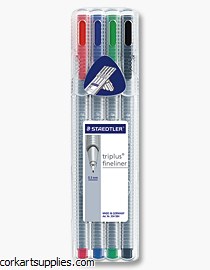 Staedtler Triplus Fineliner Marker 0.3mm Set 4pk Staedtler Triplus Fineliner Marker 0.3mm Set 4pk