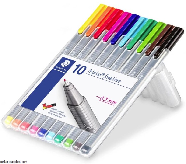 Staedtler Triplus Fineliner Marker 0.3mm Set 10pk