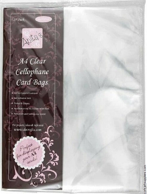 A4 Cello Plastic Card Bag 25pk