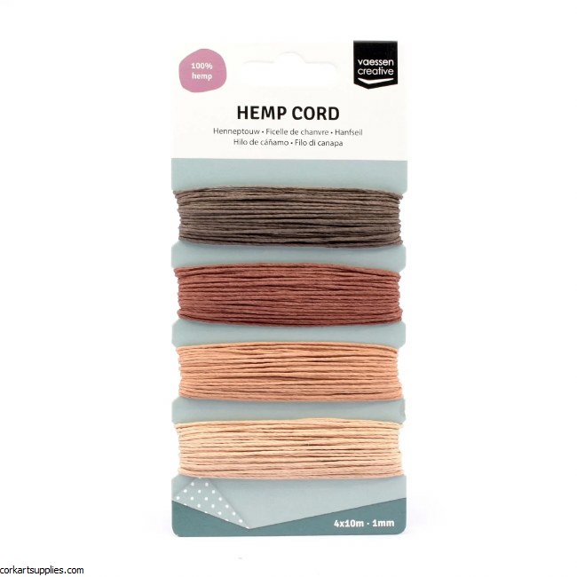 Natural Hemp Cord .5mm Brown Harmony Assorted 4 Pack