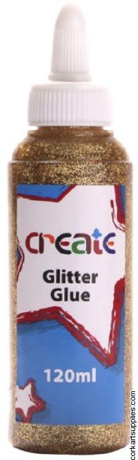 Glitter Glue 120ml Gold