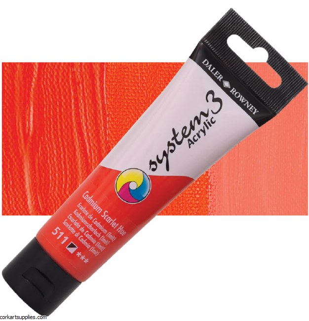 System 3 59ml Cadmium Scarlet Hue