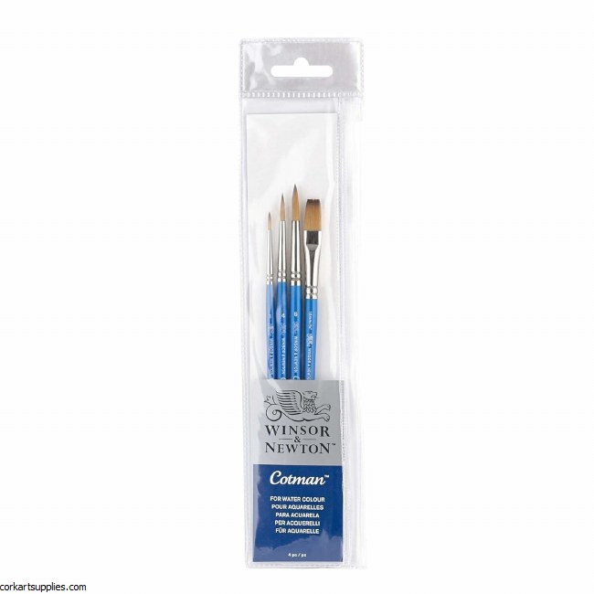 Cotman Short Handle Brush Wallet 4 Pack