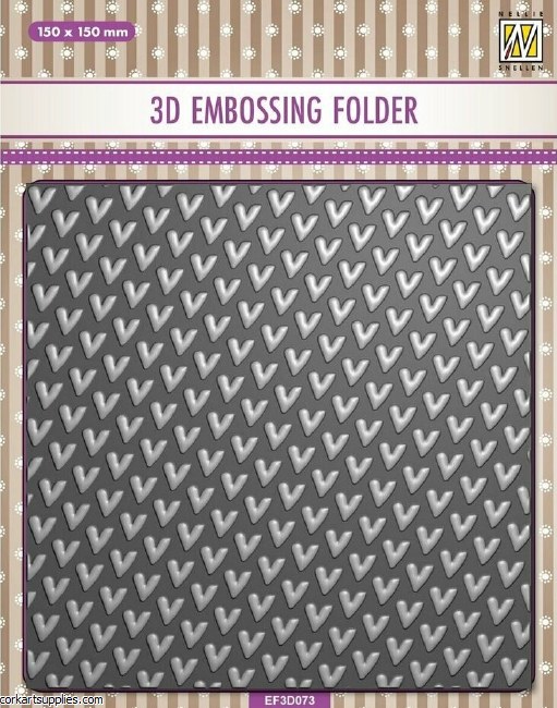 Embossing Folder Heart Bground