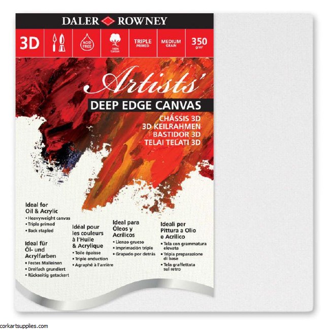 Canvas 3D Daler Rowney 100x100cm / 40x40 Canvas 3D Daler Rowney 100x100cm / 40x40