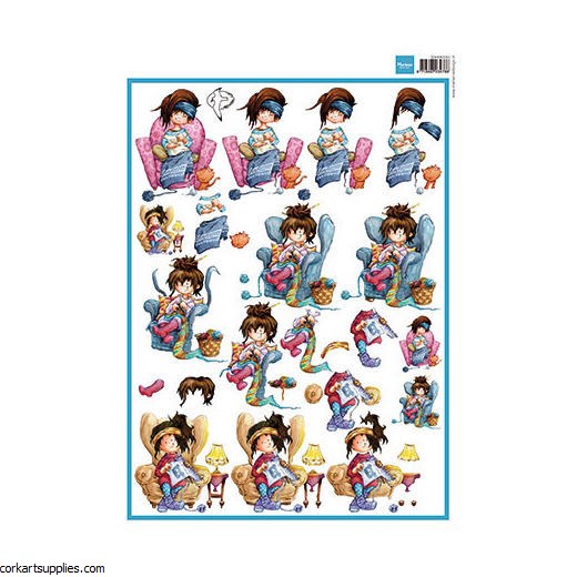 Decoupage A4 Snoesjes Knitting Decoupage A4 Snoesjes Knitting