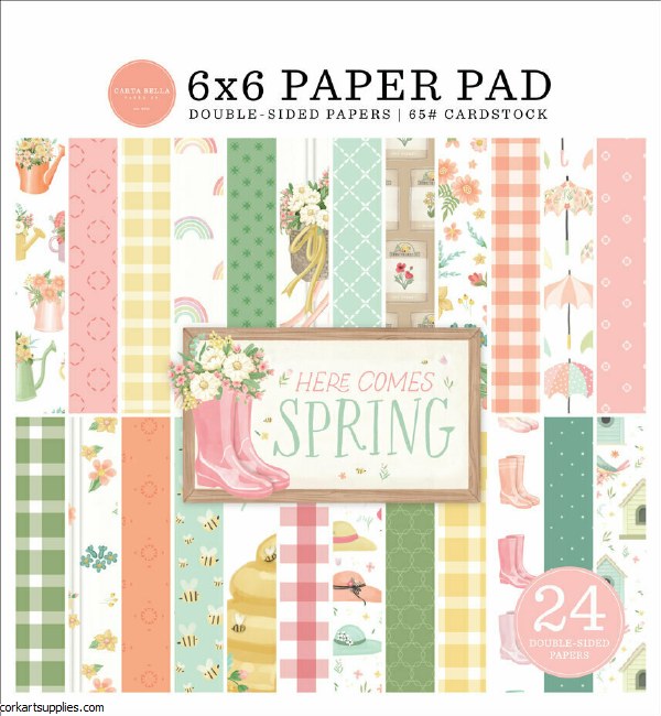 Carta Bella Here Comes Spring 6x6 Inch Paper Pad