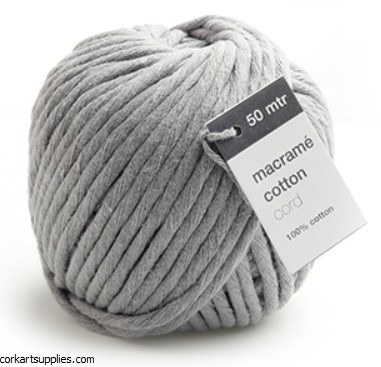 Macrame Cord 5mm 50M Grey