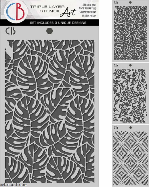 Ciao Bella Artemis 5x8 Inch Stencil Mix Triple Layer Set (msx010)