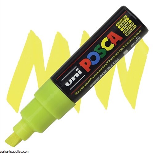 Posca PC-8K Broad 8mm Fluorescent Yellow