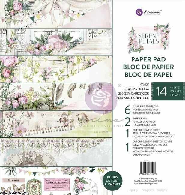 Serene Petals 12x12 Inch Paper Pad