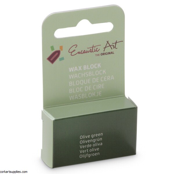 Encaustic Wax Block 23 Olive Green