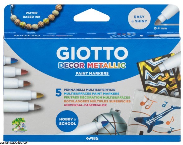 Giotto Paint Markers 4mm 5pk