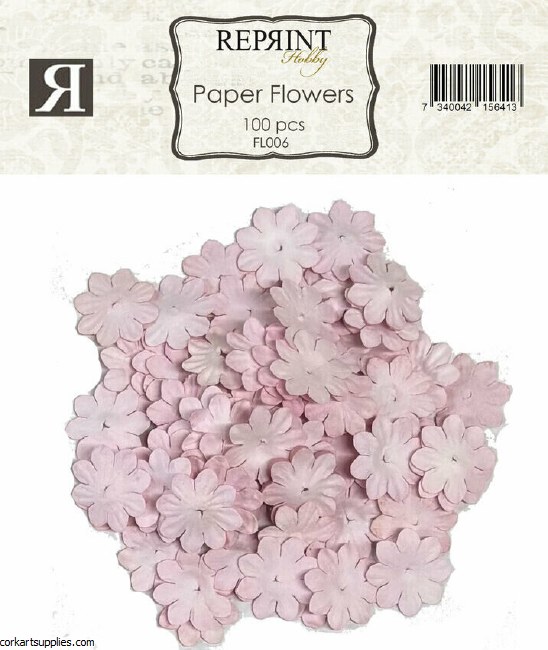 Reprint Paper Flowers Pink (100pcs)