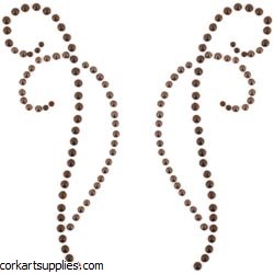 Rhinestone Flourishes Chocolate Rhinestone Flourishes Chocolate