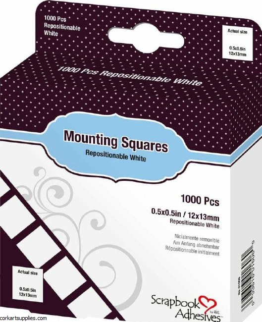 Scrapbook Adhesives Mounting Squares Repositionable White (1000pcs) Scrapbook Adhesives Mounting Squares Repositionable White (1000pcs)