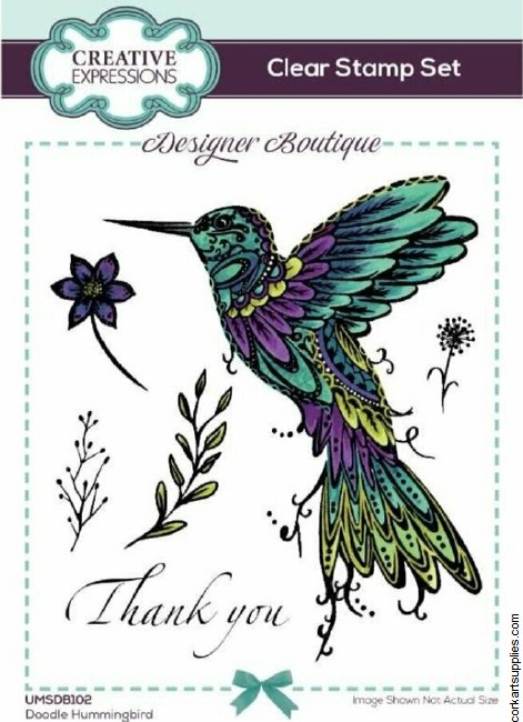Creative Expressions Designer Boutique Doodle Hummingbird A6 Clear Stamps