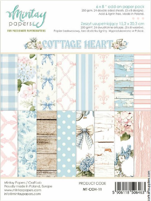 Mintay Cottage Heart 6x8 Add On Paper Pack