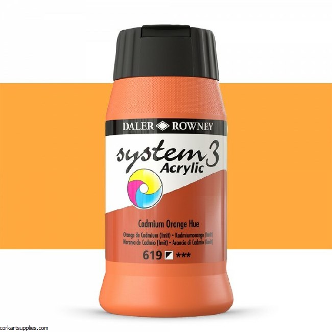 System 3 500ml Cadmium Orange (Hue)