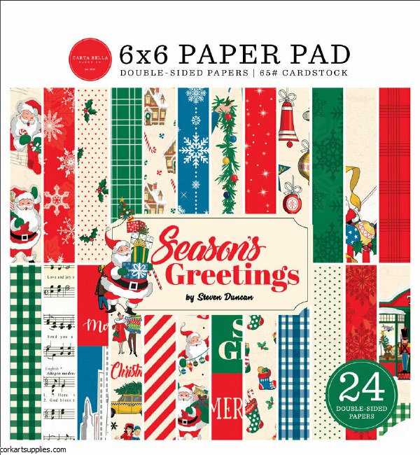 Carta Bella Season's Greetings 6x6 Inch Paper Pad