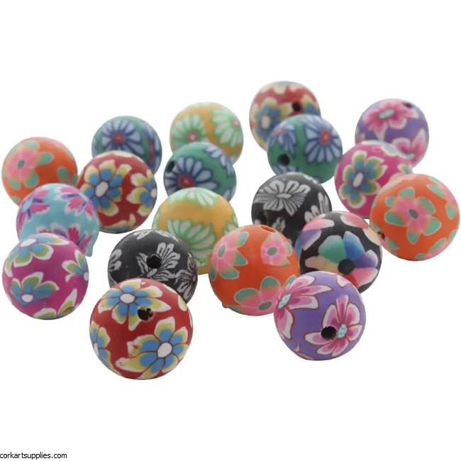 Beads Clay 10mm 50pk Asst