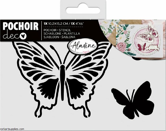 Aladine Stencil 10x15cm Butterfly