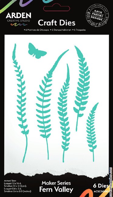 Arden Creative Studio Maker Series Craft Dies Fern Valley (6pcs)