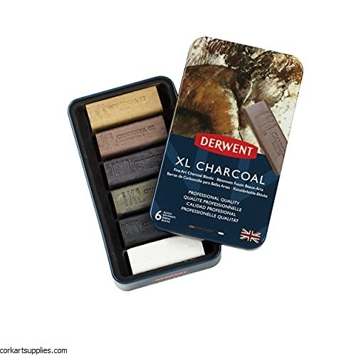 Derwent XL Charcoal 6pk Browns