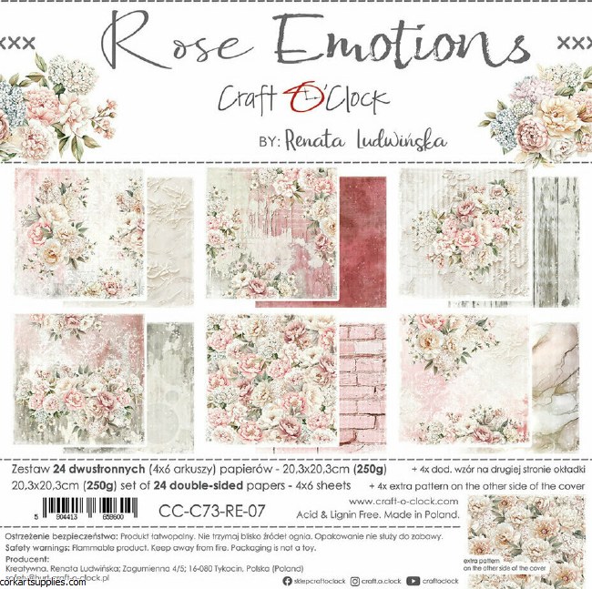 Rose Emotions 8x8 Inch Paper Set