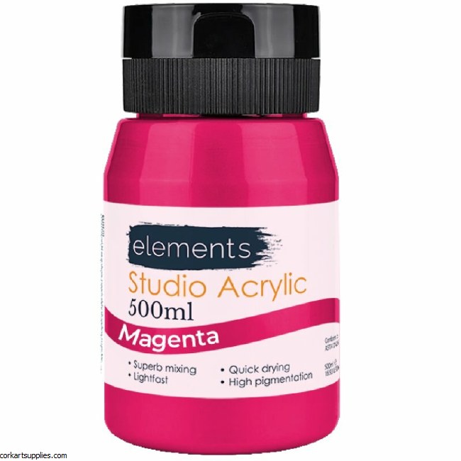 Elements Acrylic 500ml Magenta